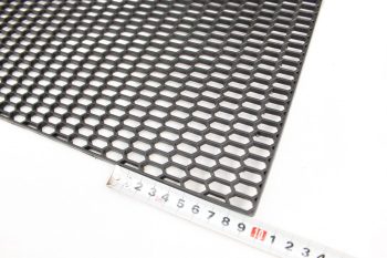 PX-GZ6-010 Πλαστική σίτα κυψελωτού τύπου - μαύρη / λεπτή - 120x40 cm