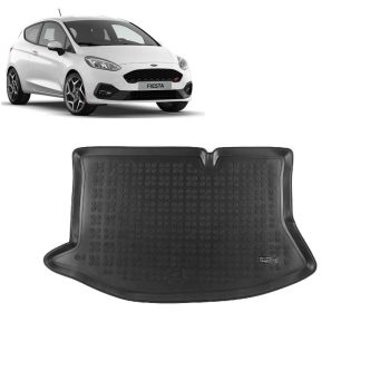 Πατάκι Πορτ-Παγκάζ Σκαφάκι Από Λάστιχο Για Ford Fiesta mk6 08-16  Μαύρο Rezaw Plast 0006376