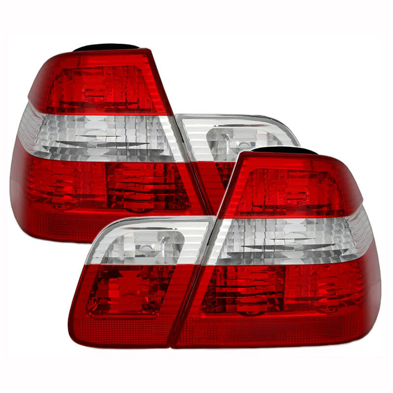 Πισινά Φανάρια Set Για Bmw 3 E46 Sedan 01-05 Κόκκινο/Crystal Depo 0009425