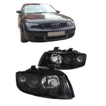 Μπροστινά Φανάρια Set Για Audi A4 B6 8E 00-04 Projectors Μαύρα H7/H7 Depo 0011979