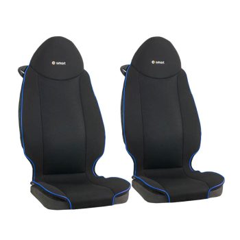 Πλατοκαθίσματα Μπροστινών Καθισμάτων Smart ΤechLine Ύφασμα Τρυπητό Μαύρο Με Μπλε Ρέλι Για Smart 450/451/452 2 Τεμάχια 0022751