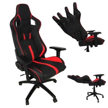 Κάθισμα Bucket RS Avalon Gaming Chair Δερματίνη Μαύρο Με Κόκκινες Ραφές Καπιτονέ 1 Τεμάχιο Carner 2046 0024582