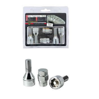 Αντικλεπτικά Μπουλόνια Ασφαλείας Butzi Premium Kit 6 pcs Με Μοναδικό Κλειδί-Εργαλείο Type-FF M14x1.50 L28 T17 0025066