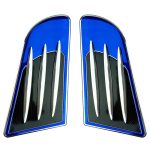 Αεραγωγοί Φτερών Πλαϊνοί Διακοσμητικοί Αυτοκόλλητοι Μπλε / Χρώμιο 16x8.5cm 2 Τεμάχια 0001487