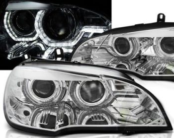 SWB70 Φανάρια εμπρός angel eyes για BMW X5 (2007-2010) - 3D Design