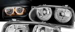 SWV01R32B Φανάρια εμπρός angel eyes για Vw Golf 3 R32 design - μαύρα