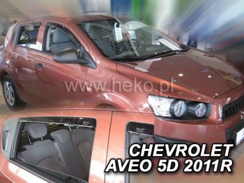 10535 Ανεμοθραύστες για Chevrolet Aveo (2011+) 5 πορτο - 4 τμχ. εμπρός και πίσω