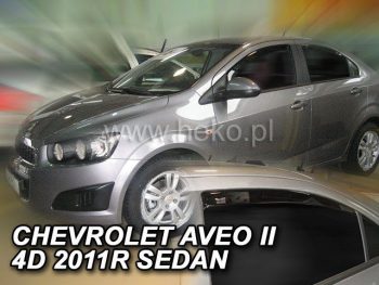 10536 Ανεμοθραύστες για Chevrolet Aveo (2011+) sedan  - 4 τμχ. εμπρός και πίσω