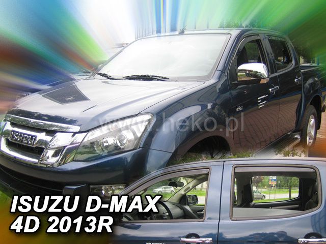 34005 Ανεμοθραύστες για Isuzu D-Max (2012+) 4 πορτο - 4 τμχ. εμπρός και πίσω