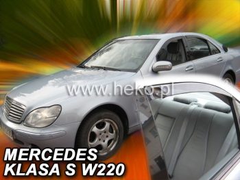 23272 Ανεμοθραύστες για Mercedes S-Class W220  (1999-2005) sedan - 4 τμχ. εμπρός και πίσω