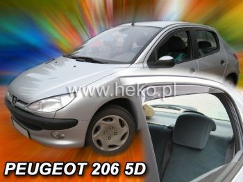 26113 Ανεμοθραύστες για Peugeot 206  5 πορτο - 4 τμχ. εμπρός και πίσω