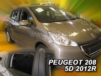 26147 Ανεμοθραύστες για Peugeot 208 (2012+ ) 5 πορτο - 4 τμχ. εμπρός και πίσω