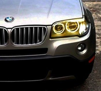 CCFLX3Y Δαχτυλίδια angel eyes για  BMW X3 (2004-2007) - κίτρινα
