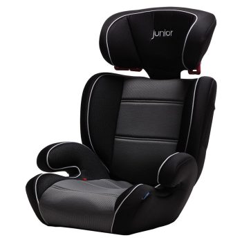 44440718 Παιδικό κάθισμα αυτοκινήτου Junior - Basic - μαύρο χρώμα με άσπρες ραφές