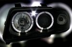 SWA02B Φανάρια εμπρός angel eyes για Audi A4 (1995-1998) -μαύρα