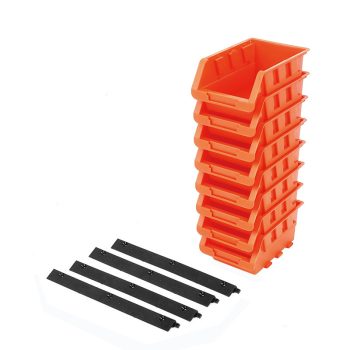 Plastic Tool Bin Organiser Set 8 Pcs 16.4 x 10.5 x 7.6cm Tactix 320604 0030441