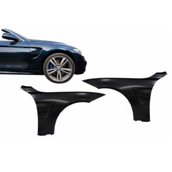 Μπροστινά Φτερά Για BMW Σειρά 4 F32 F33 F36 (2013-02.2017) Coupe Cabrio Gran Coupe M4 Design Με Μαύρους Αεραγωγούς 2 Τεμάχια 0030456